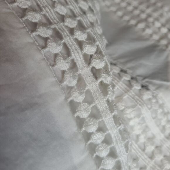 Tommy Hilfiger sz M 100% cotton tunic top with crocheted front - Picture 10 of 12